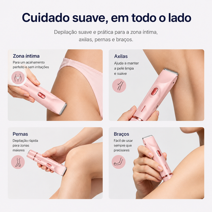 Aparador de Pelos do Biquíni 2 em 1 Sem Dor