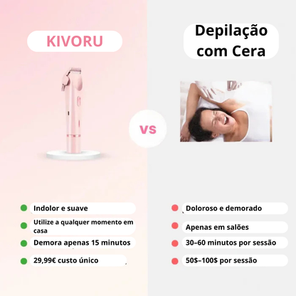 Aparador de Pelos do Biquíni 2 em 1 Sem Dor